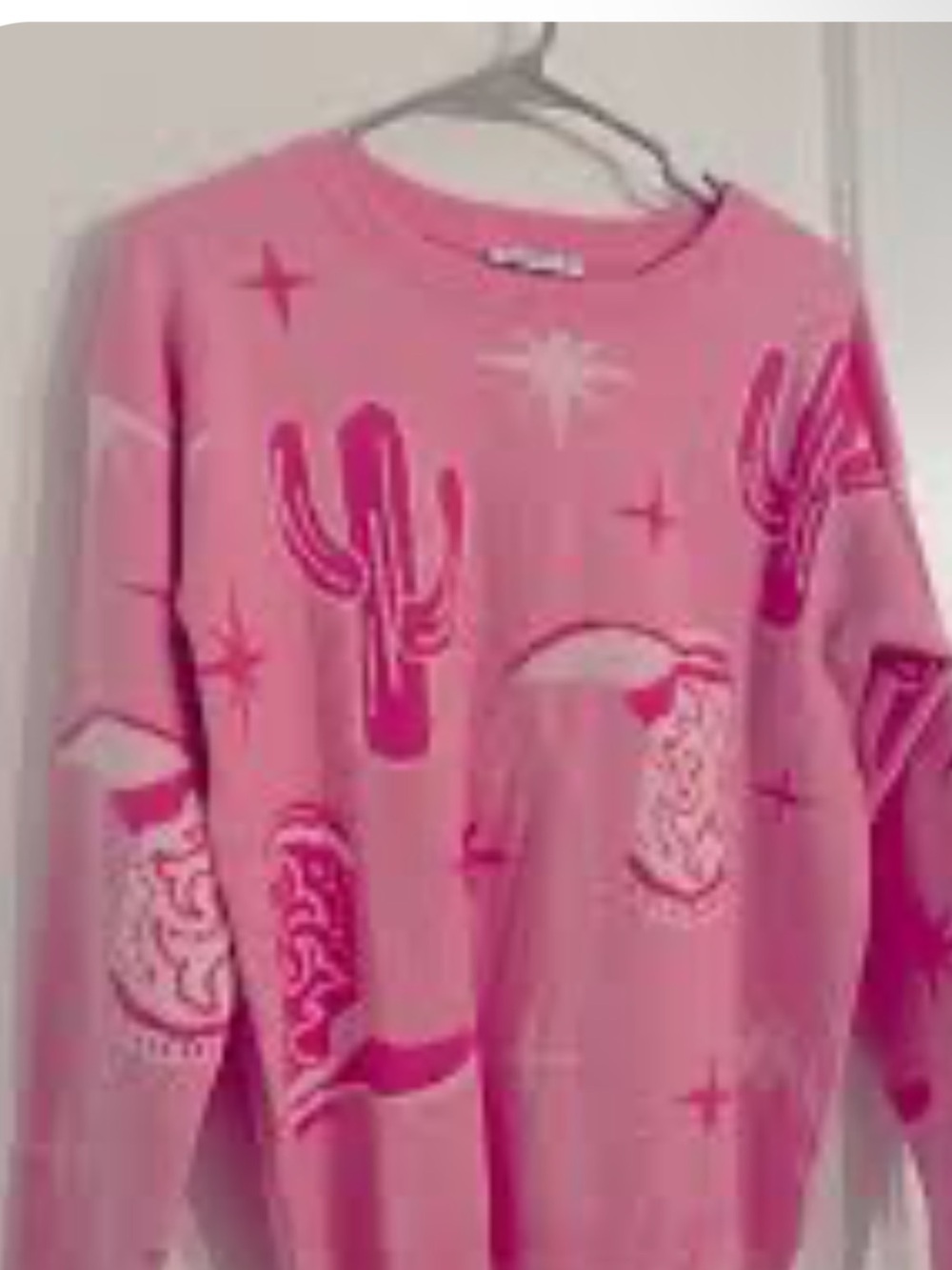 NWT Staccato Pink Cactus Graphic Sweater